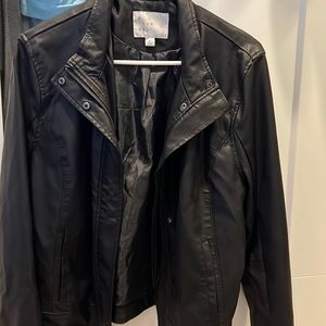 Faux leather jacket. Barely worn
